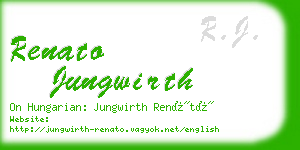 renato jungwirth business card